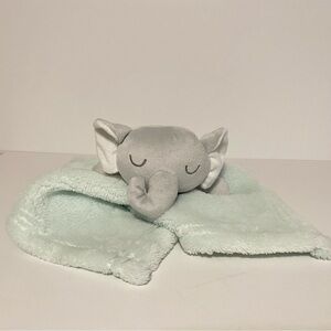 Baby Gear Elephant Lovey Gray Mint Green Fleece Security Blanket Nunu